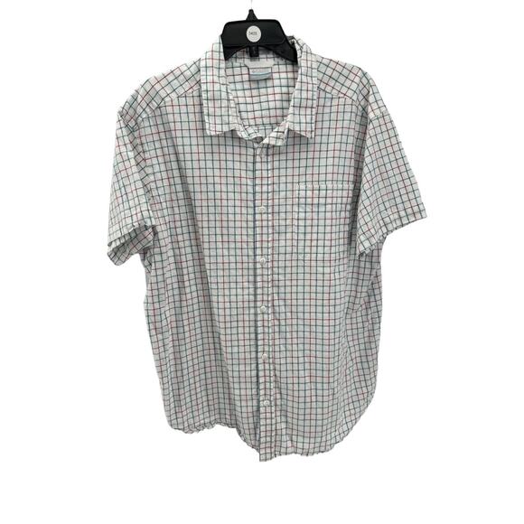 Columbia Men's White Rapid Rivers II Short Sleeve Button Up Shirt Size XL - Picture 1 of 4